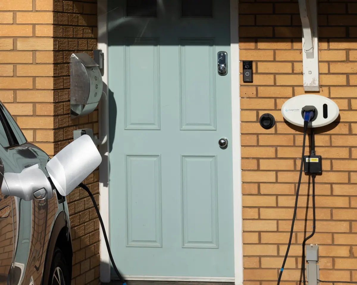 Electric car charging point